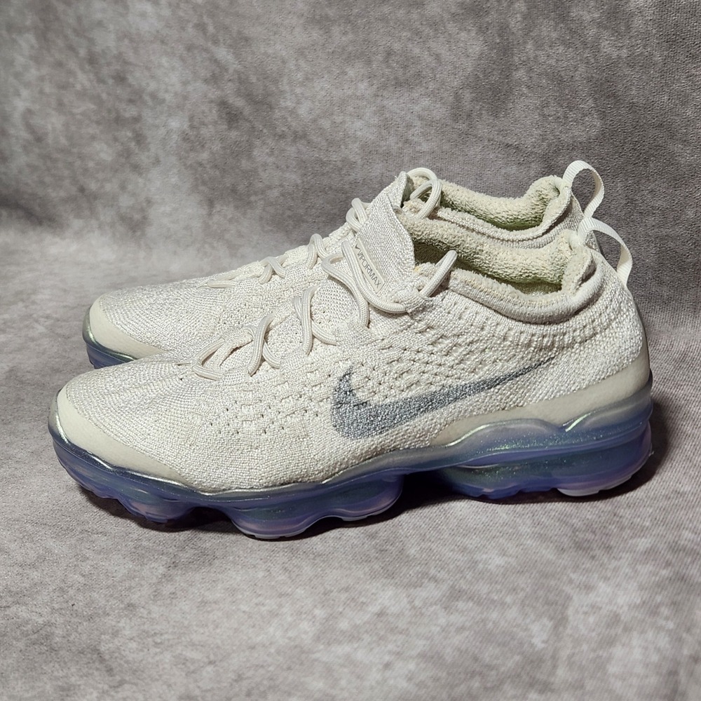Nike Air VaporMax‎ 2023 Flyknit Womens White/Gray FD3148-002 Running Shoes 6.5